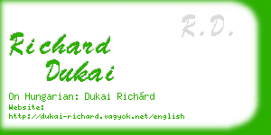 richard dukai business card